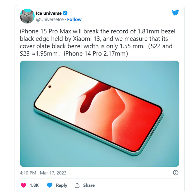 bestc開戶:iPhone 15 Pro Max CAD外觀渲染圖曝光:最窄1.5mm將打破紀錄